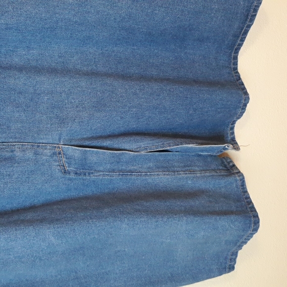 Baccini Jean Skirt with Button Down Front (#70) - Picture 4 of 10